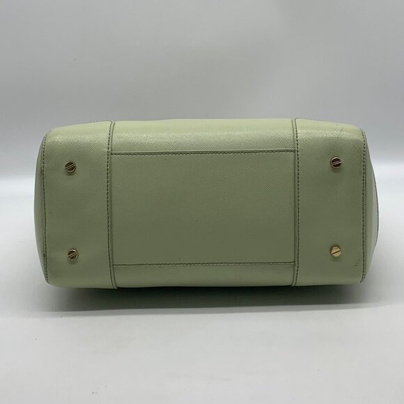 Tory Burch Robinson Middy Mint Julep Green Saffiano Leather Satchel - Picture 4 of 12
